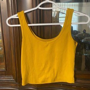 a cropped tank top